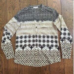 Calvin Klein Buttons Pockets Top Blouse